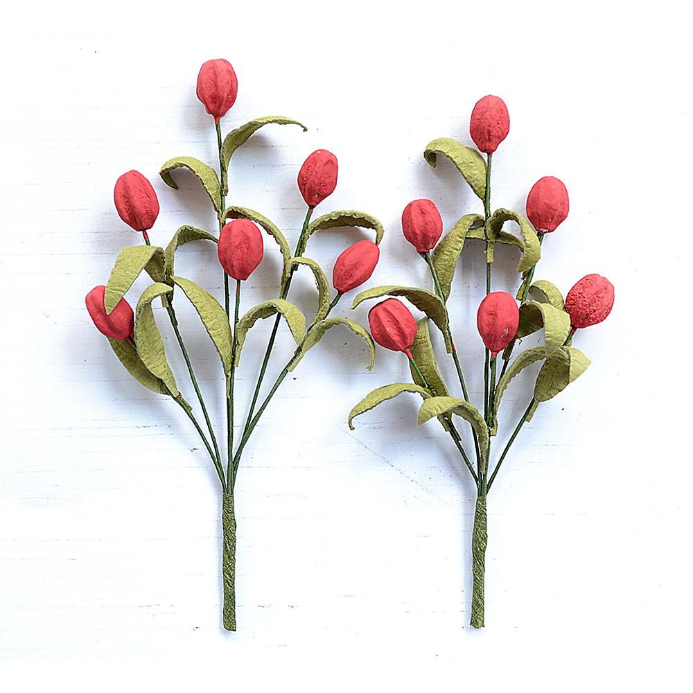 Little Birdie Handmade flowers- Tulip Bouquet Love & Roses 2Pcs