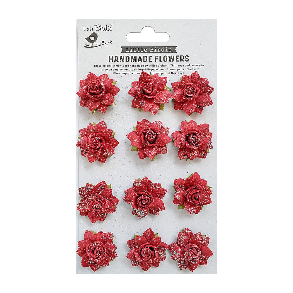 Little Birdie Handmade flowers- Marisa Love & Roses 12Pcs