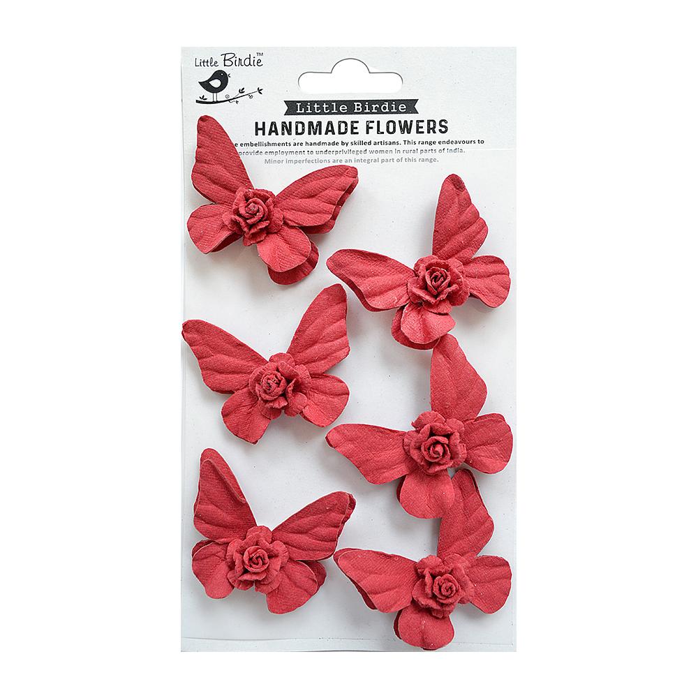 Little Birdie Handmade flowers- Flutura Love & Roses 6Pcs