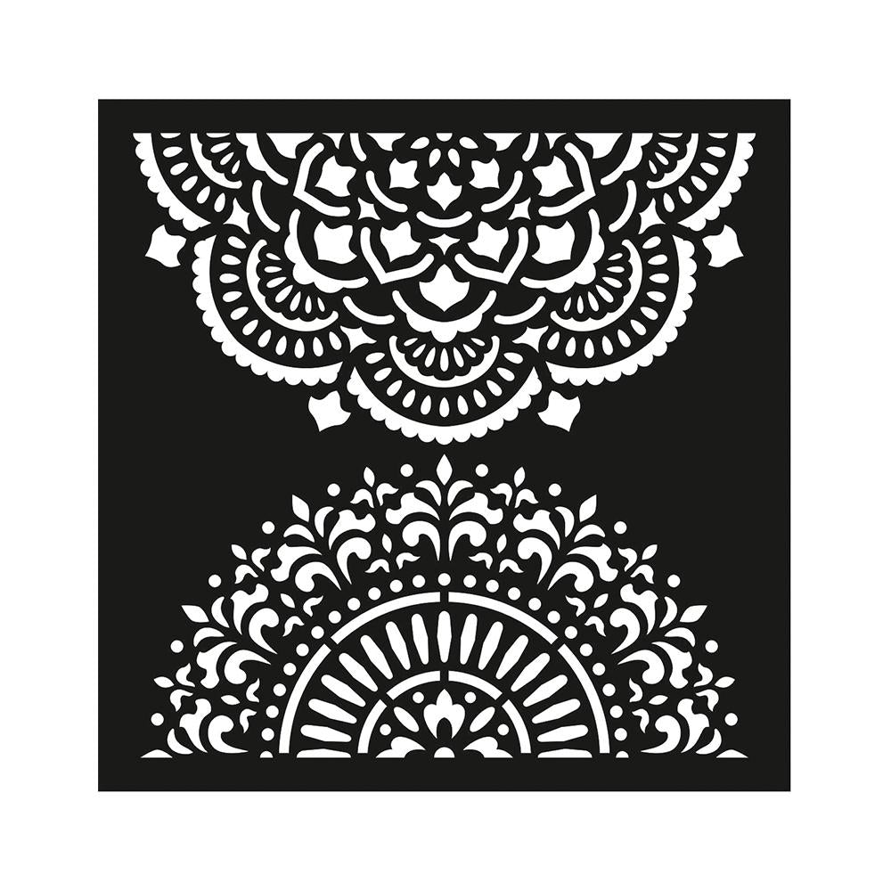 Stencil Dual Mandala 4X4Inch 1Pc Lb