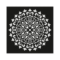 Stencil Paisley Mandala 4X4Inch 1Pc Lb