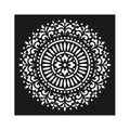 Stencil Fleur De Lis Mandala 4X4Inch 1Pc Lb