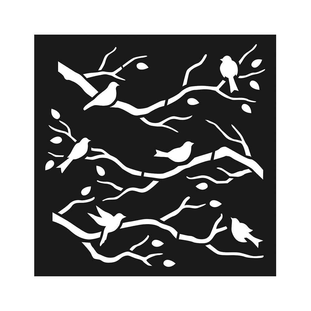 Stencil Chirpy Haven 4X4Inch 1Pc Lb