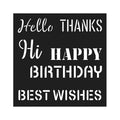 Stencil Birthday Wishes 4X4Inch 1Pc Lb