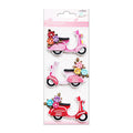 Little Birdie Self-adhesive Stickers - Floral Ride, 3Pc