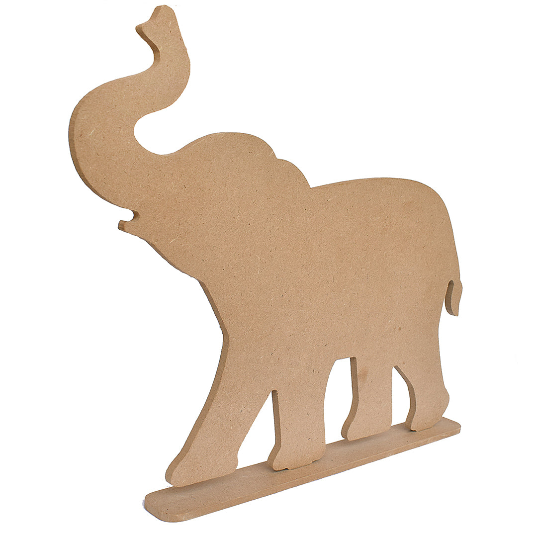 MDF Standing Elephant W12 X 11inch 5.5mm Thick 1pc