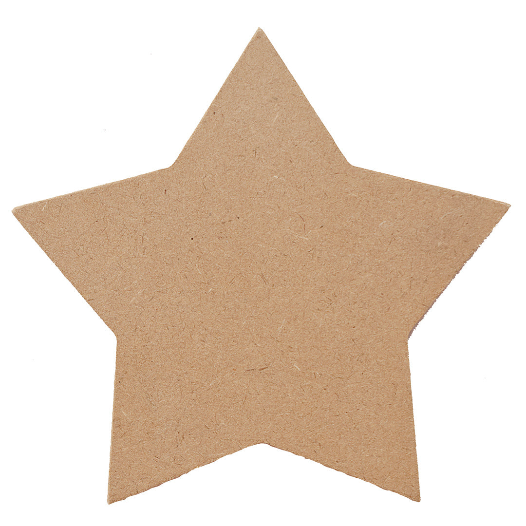 MDF Star W4 X H4inch 5.5mm Thick 1pc
