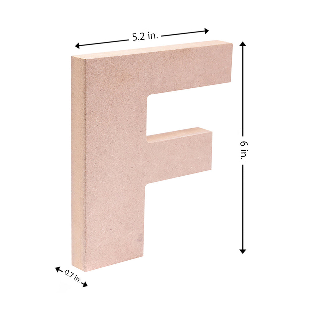 MDF Alphabet F W5.2 X H6Inch 18Mm Thick 1Pc Lb
