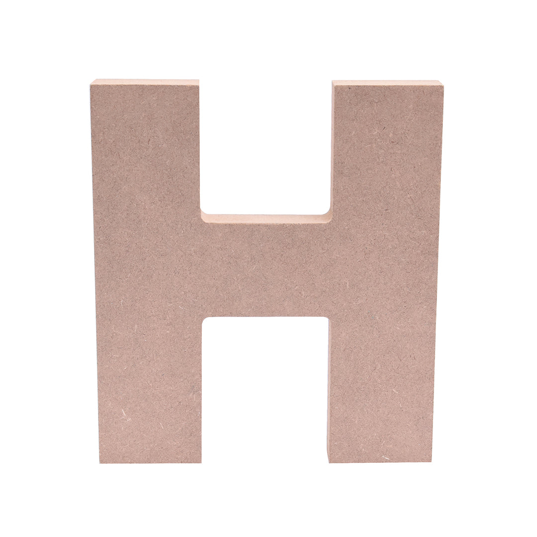 MDF Alphabet H W5.3 X H6Inch 18Mm Thick 1Pc Lb