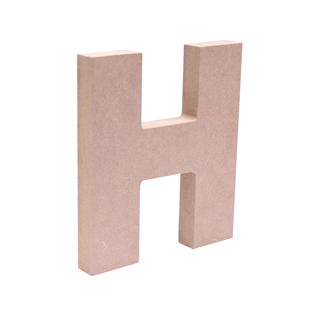 MDF Alphabet H W5.3 X H6Inch 18Mm Thick 1Pc Lb