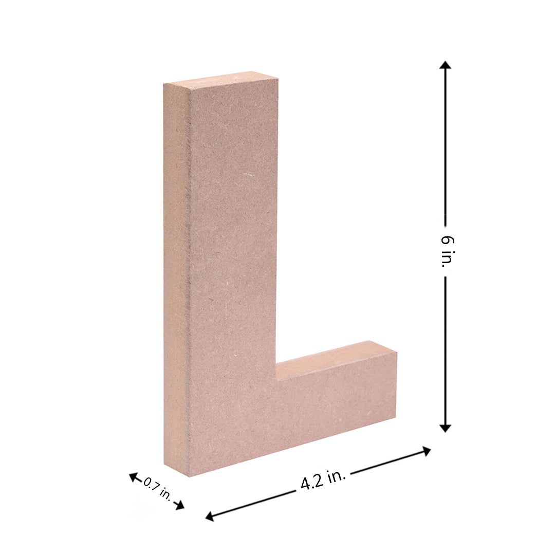 MDF Alphabet L W4.2 X H6Inch 18Mm Thick 1Pc Lb