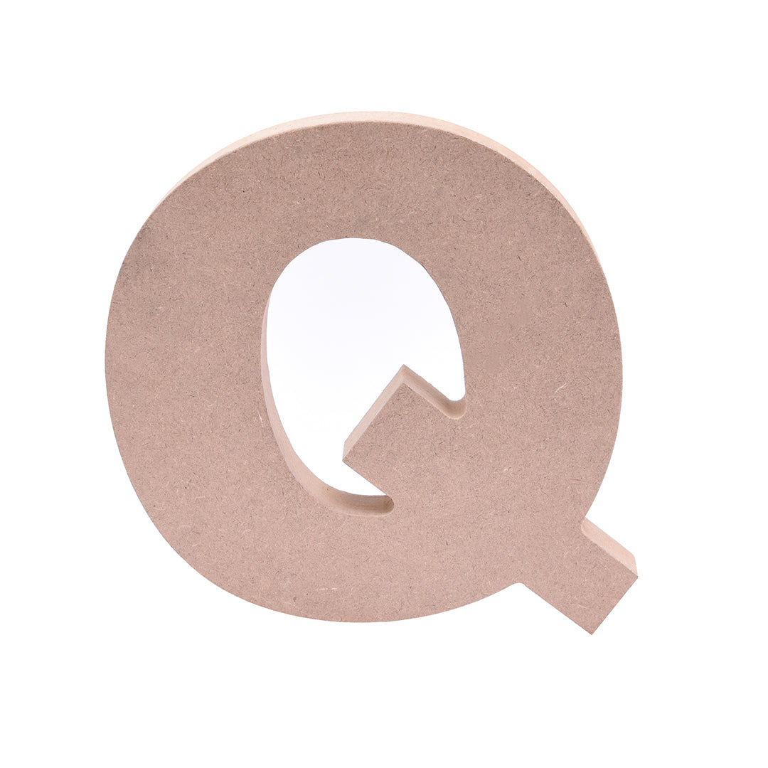 MDF Alphabet Q W5.6 X H6Inch 18Mm Thick 1Pc Lb