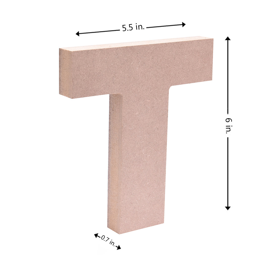 MDF Alphabet T W5.6 X H6Inch 18Mm Thick 1Pc Lb