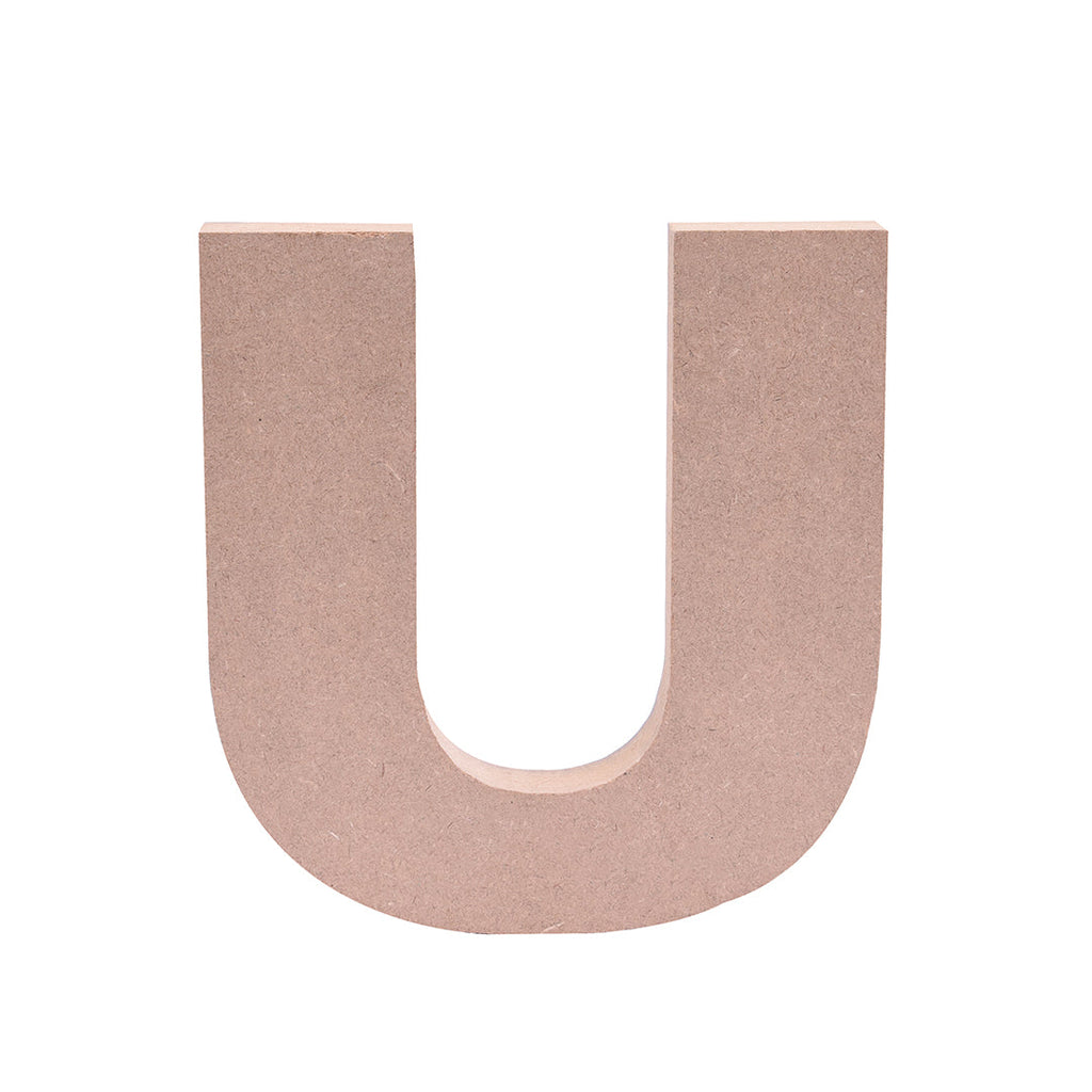 MDF Alphabet U W5.6 X H6Inch 18Mm Thick 1Pc Lb