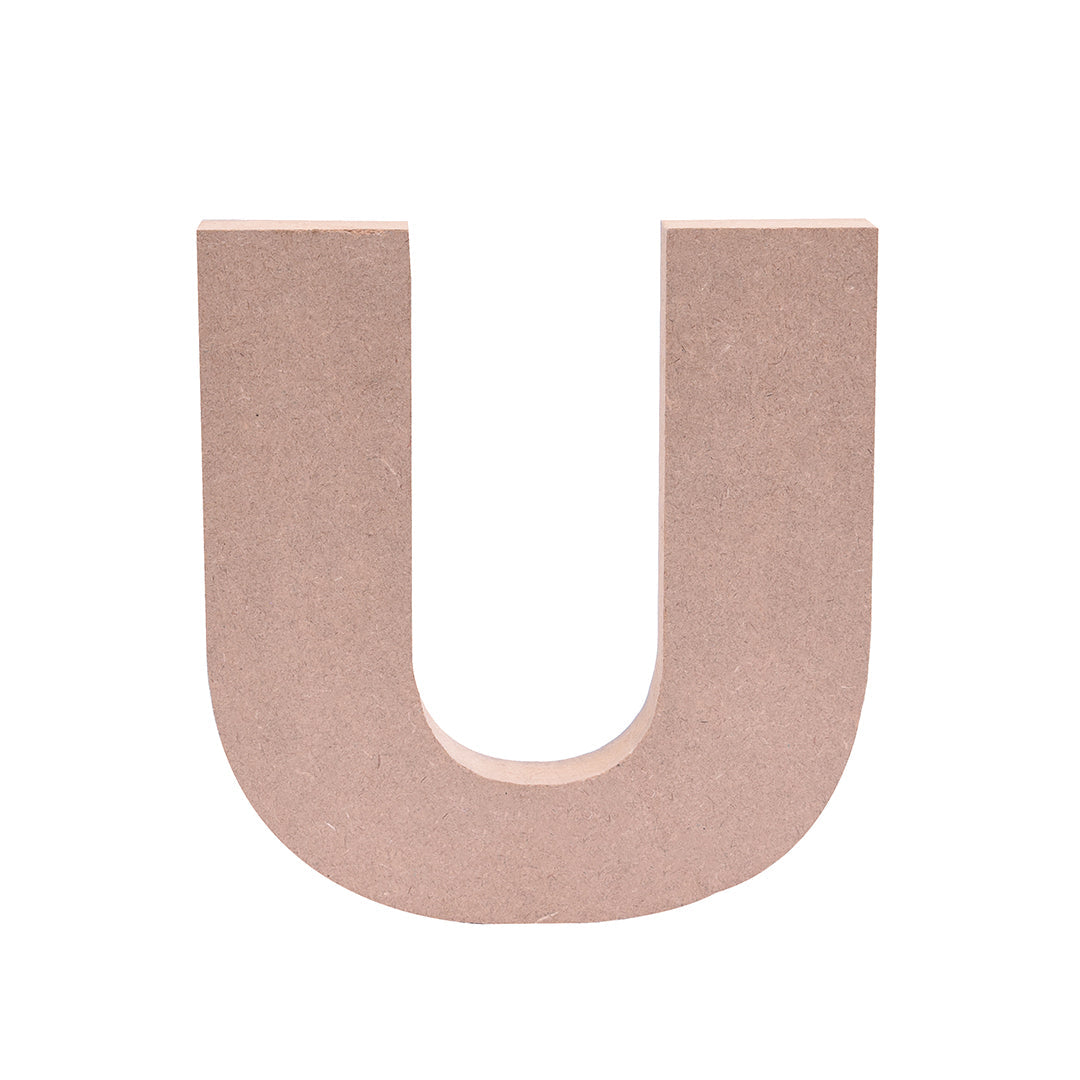 MDF Alphabet U W5.6 X H6Inch 18Mm Thick 1Pc Lb