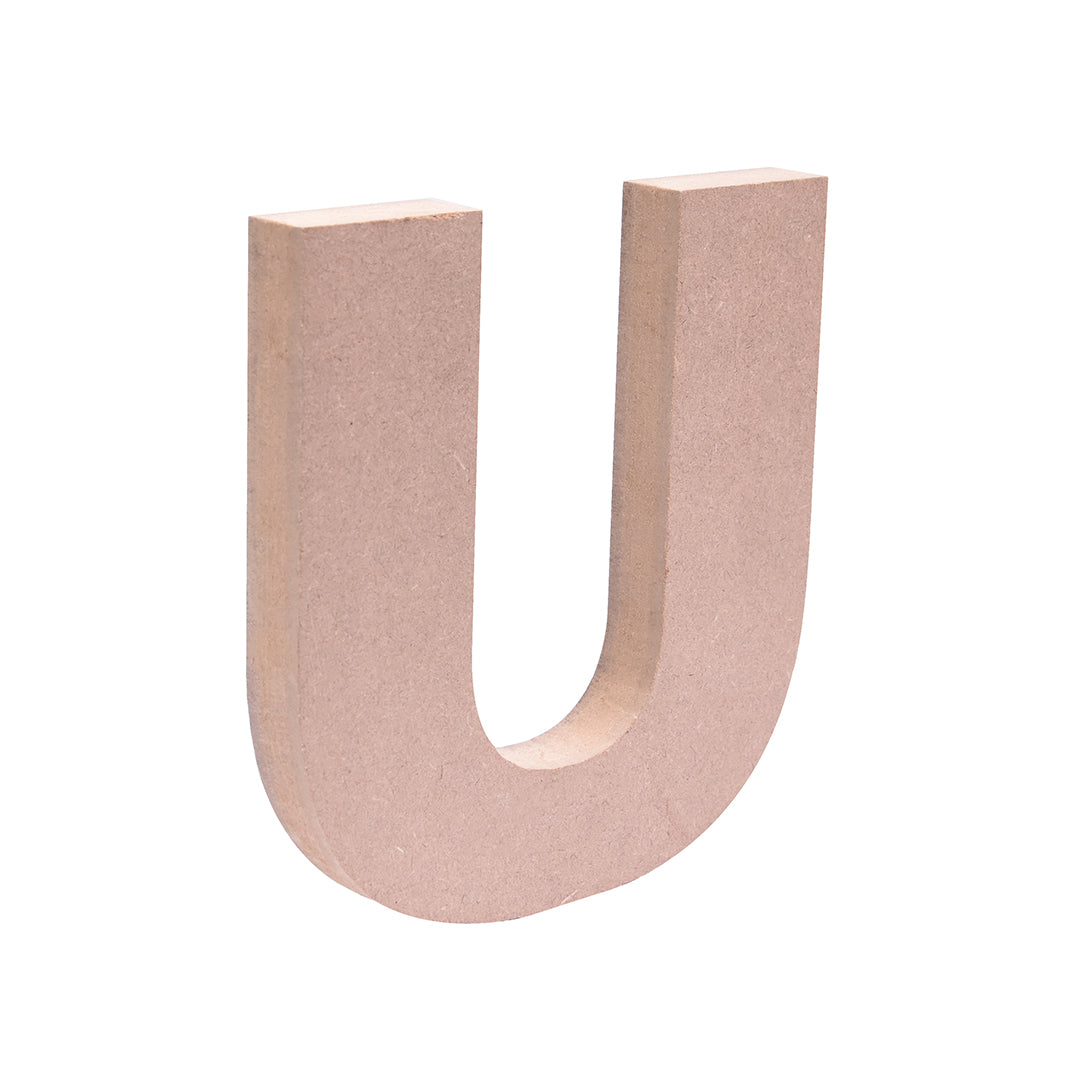 MDF Alphabet U W5.6 X H6Inch 18Mm Thick 1Pc Lb