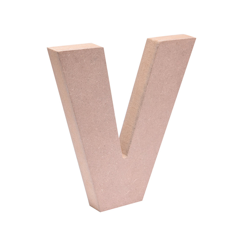 MDF Alphabet V W6 X H6Inch 18Mm Thick 1Pc Lb