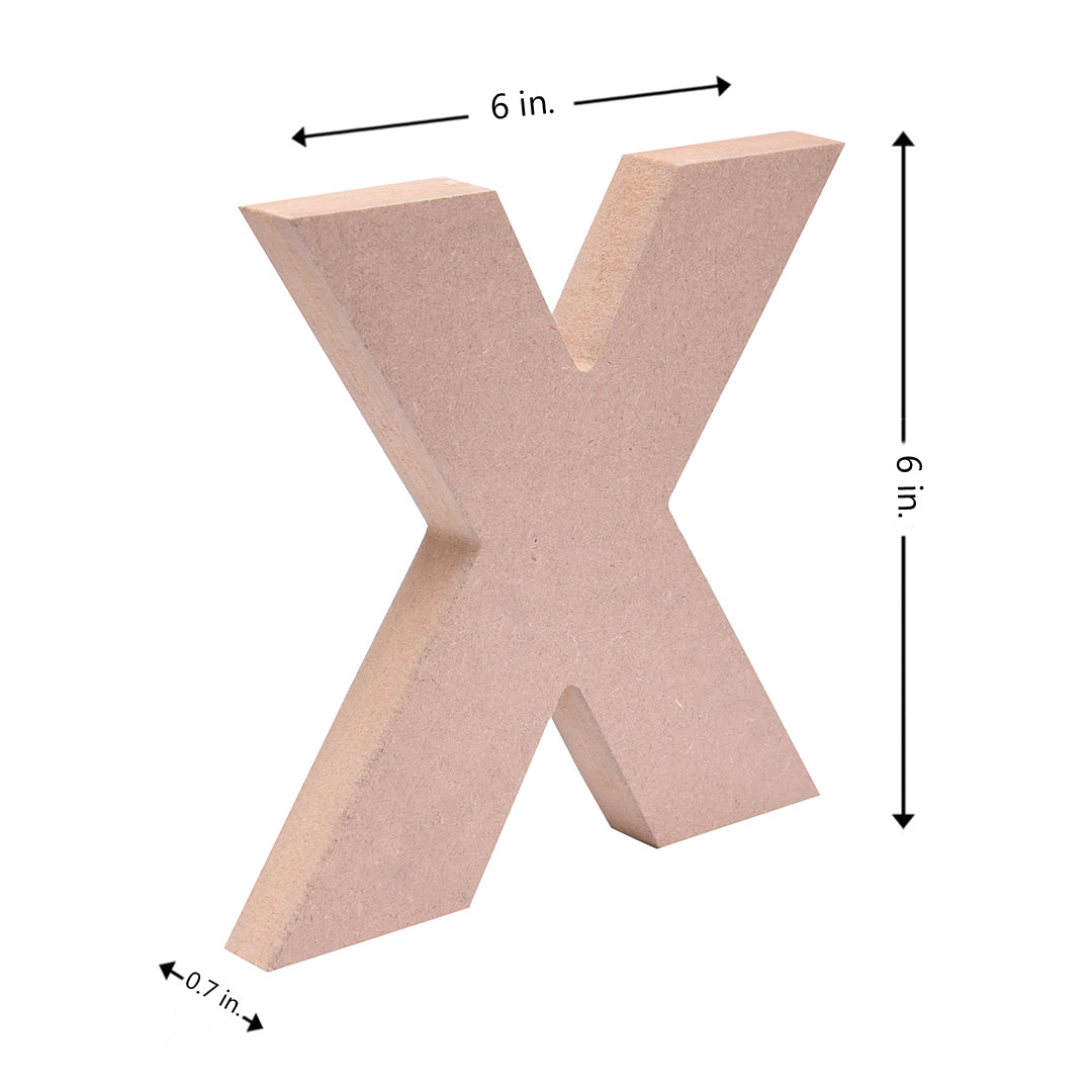 MDF Alphabet X W6 X H6Inch 18Mm Thick 1Pc Lb