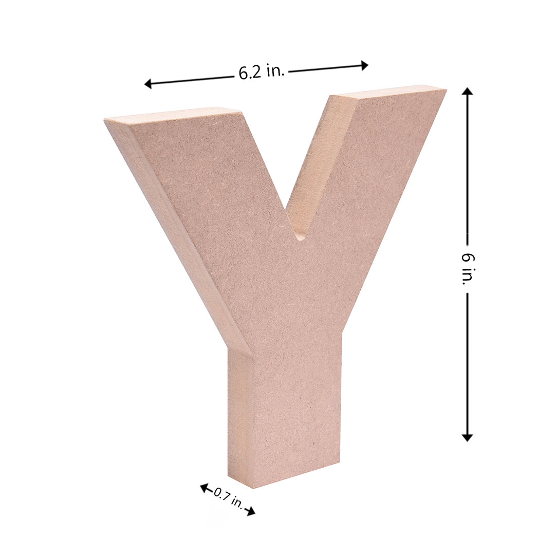 MDF Alphabet Y W6.2 X H6Inch 18Mm Thick 1Pc Lb