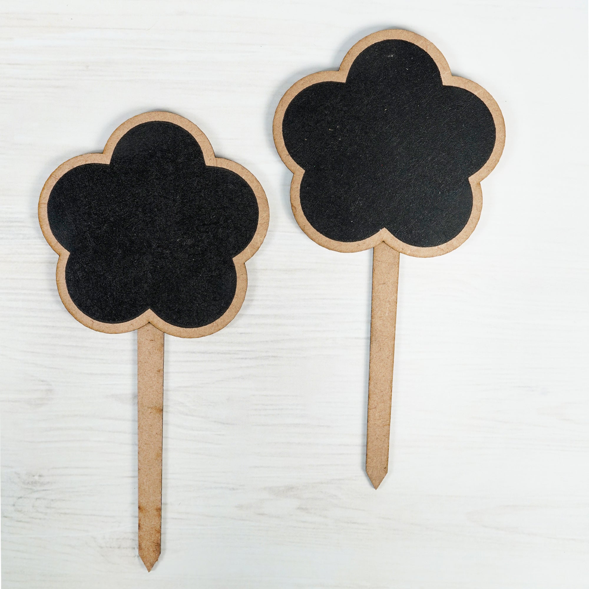 Mini Chalkboard Stick Flower 3.25 X 7inch 2pc