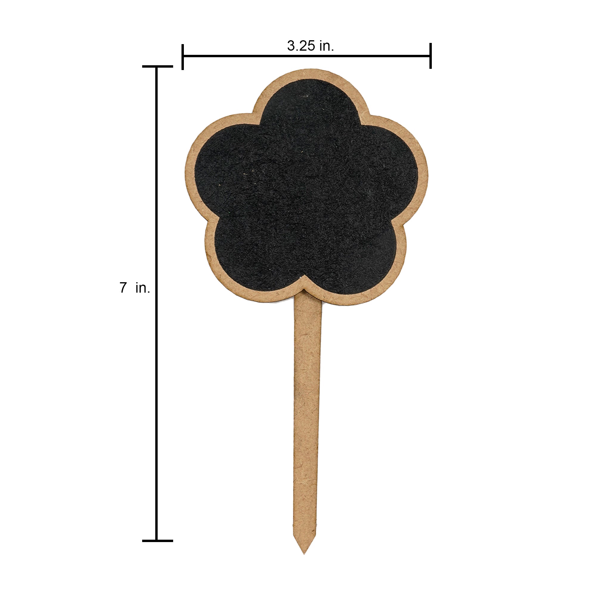 Mini Chalkboard Stick Flower 3.25 X 7inch 2pc