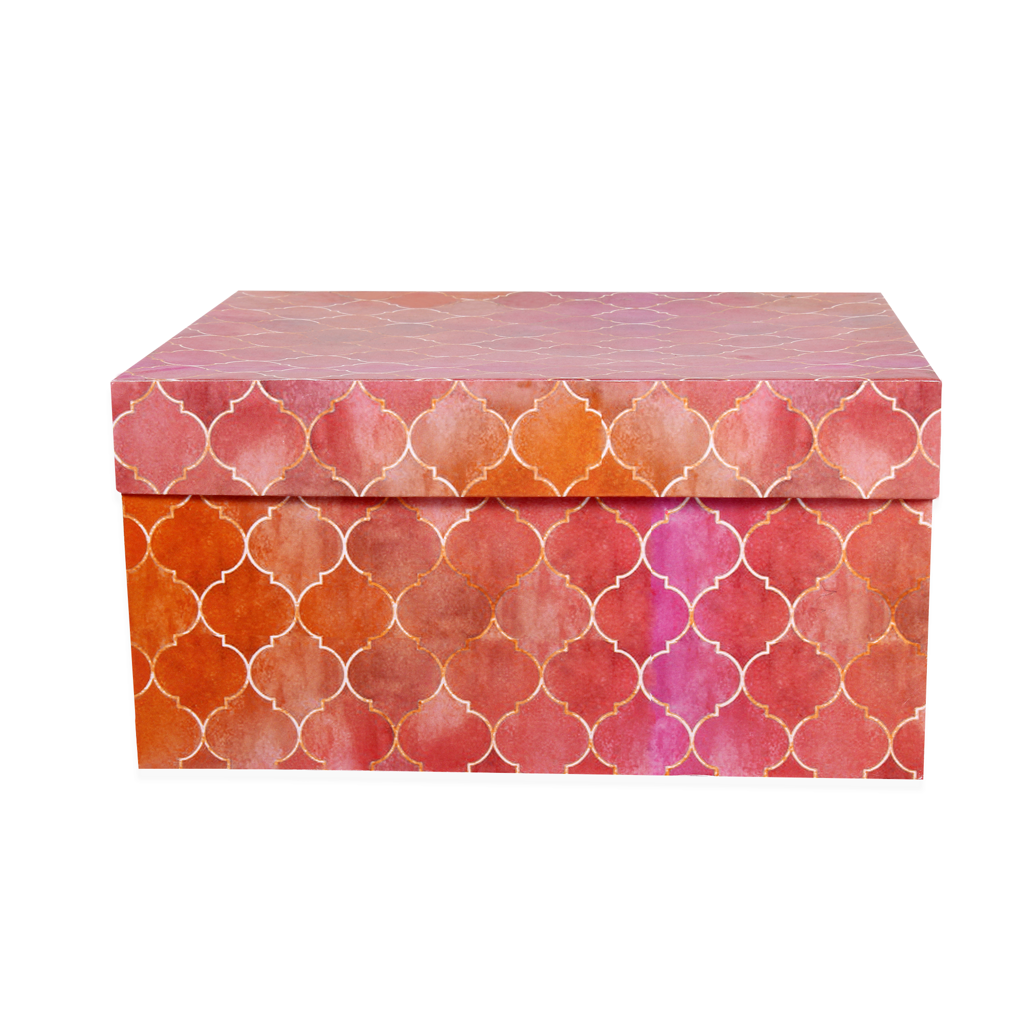 Gift Box Moroccan Trellis Rosy Shimmer L25.5 X W20.5 X D13(cm)