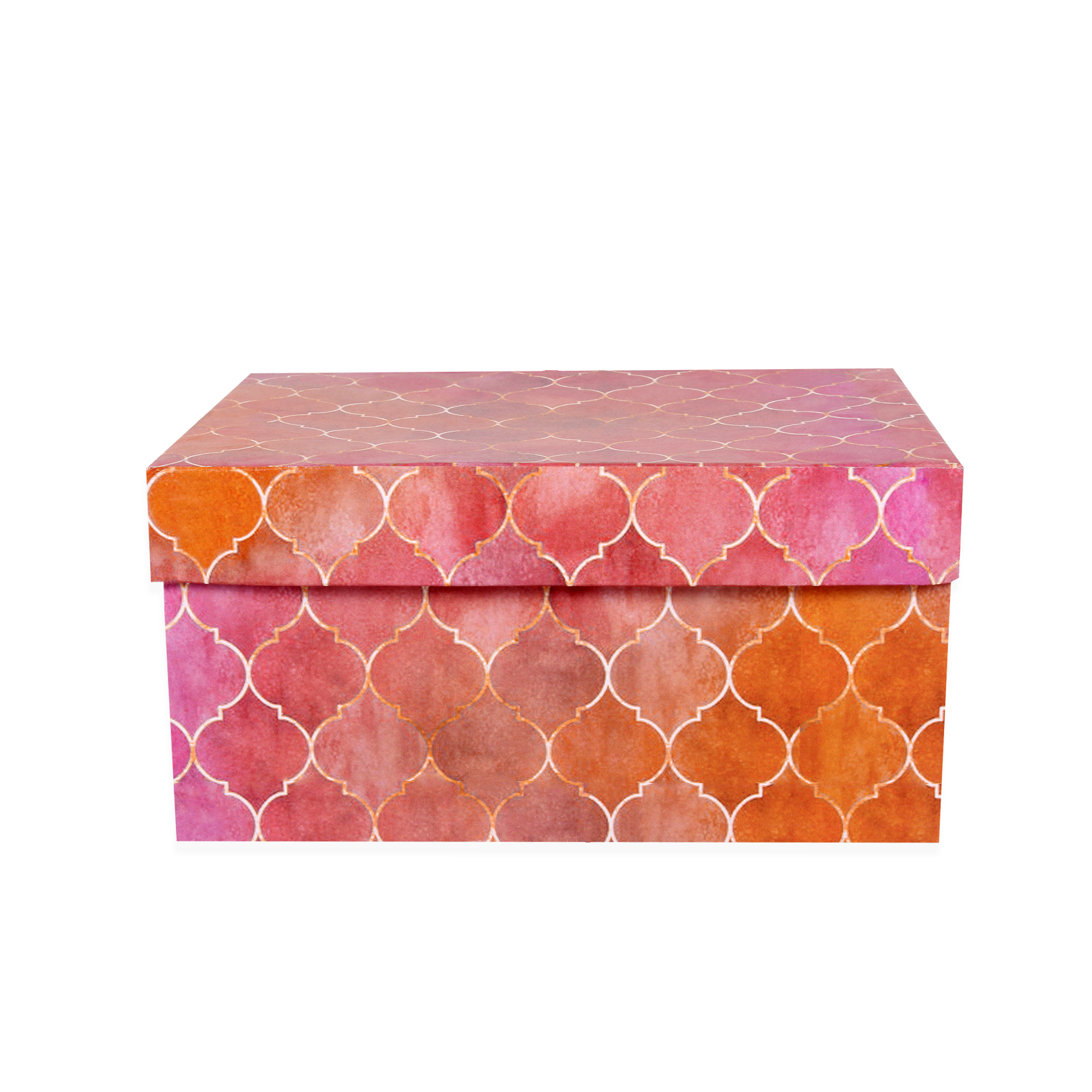 Gift Box Moroccan Trellis Rosy Shimmer L21 X W15.5 X D10.5(cm)