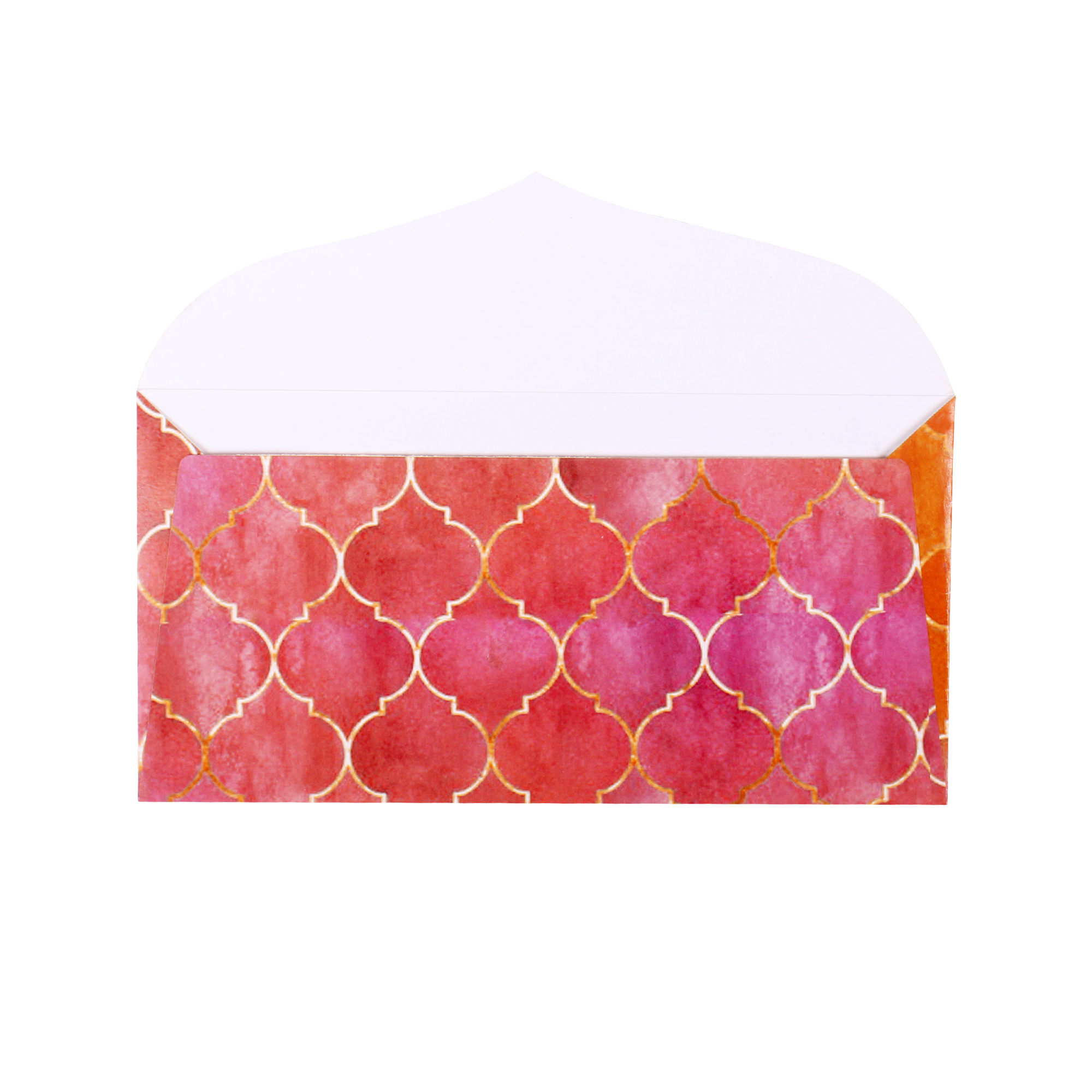 Gift Envelope Moroccan Trellis Rosy Shimmer 4pc