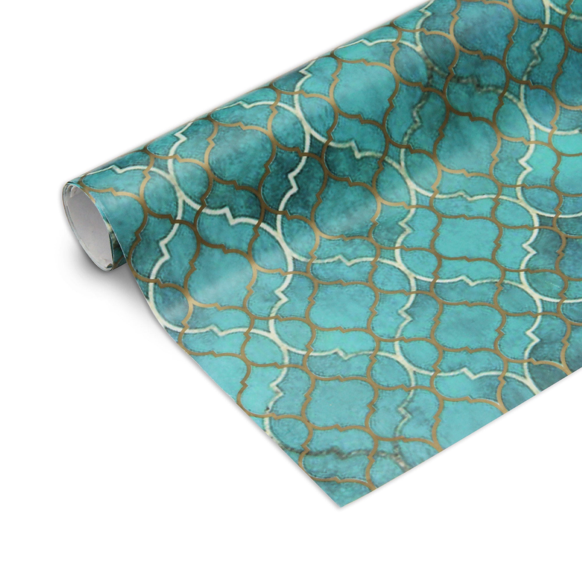 Gift Wraps Fleur Trellis Aqua Rhythm 20 X 30inch 1Roll 5Sheets