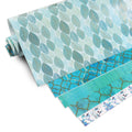 Gift Wraps Fleur Trellis Aqua Rhythm 20 X 30inch 1Roll 5Sheets