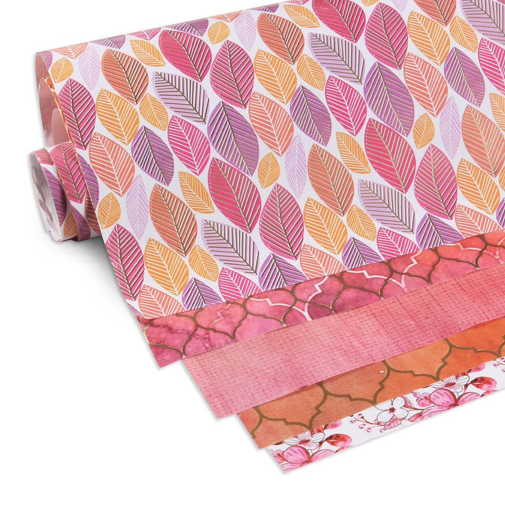 Gift Wraps Fleur Trelli Rosy Notes 20 X 30inch 1Roll 5Sheet