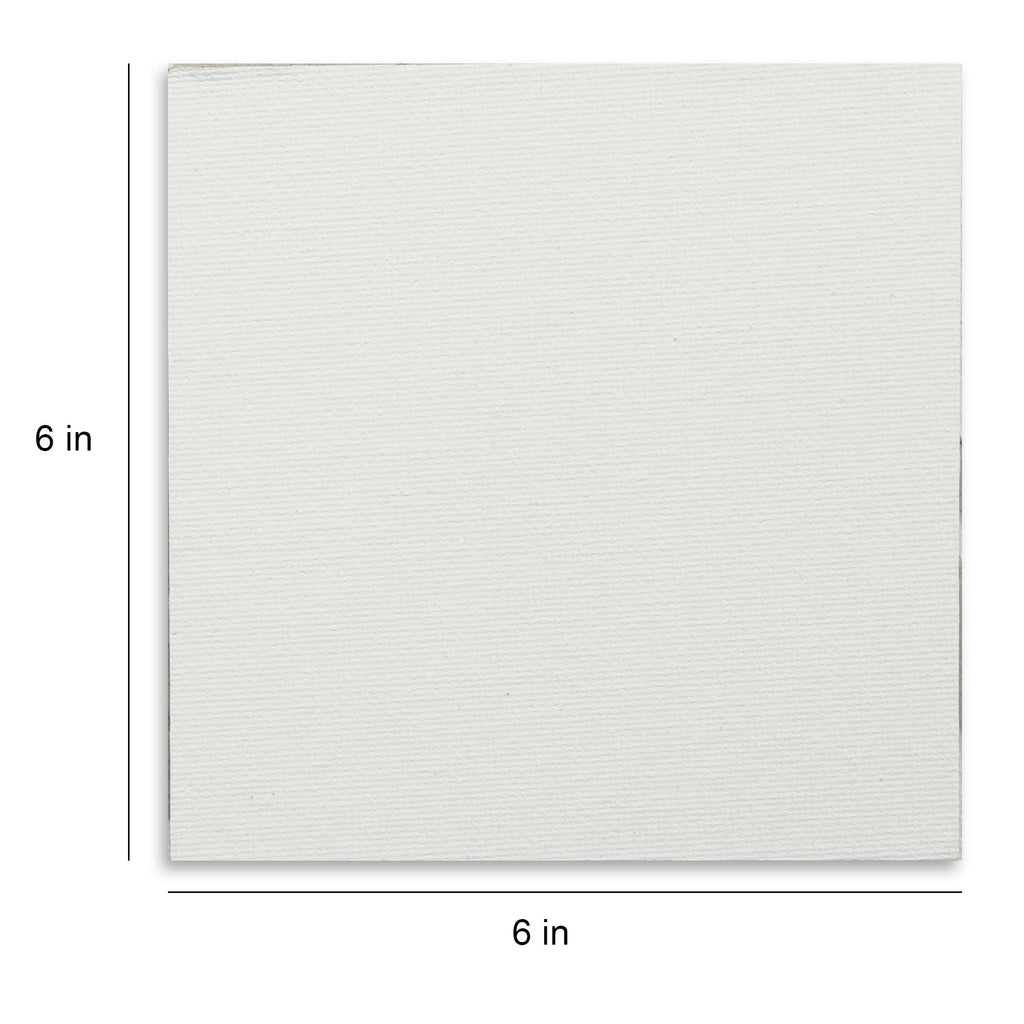 Canvas Board Square 6 X 6Inch 230Gsm 2Mm Thick 4Pc Shrink Lb