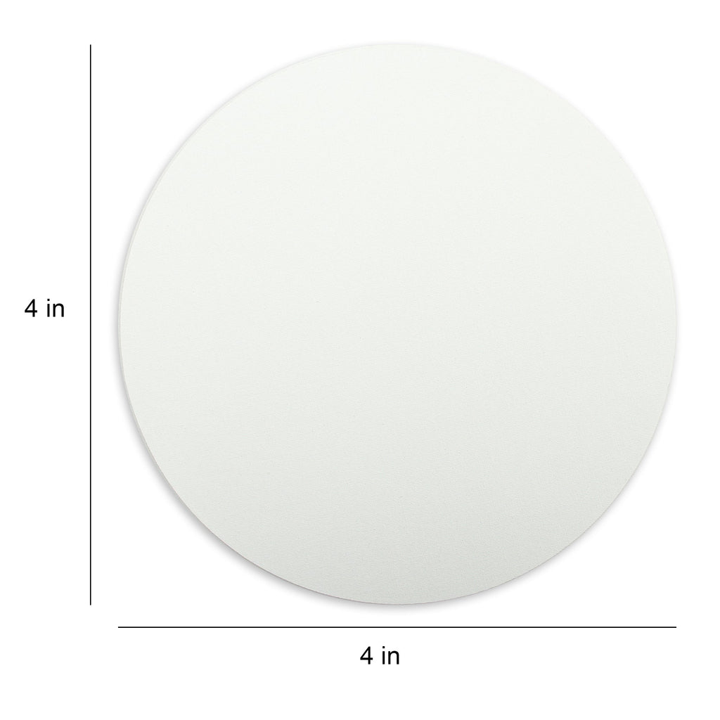 Canvas Board Round 4Inch Dia 230Gsm 2Mm Thick 4Pc Shrink Lb