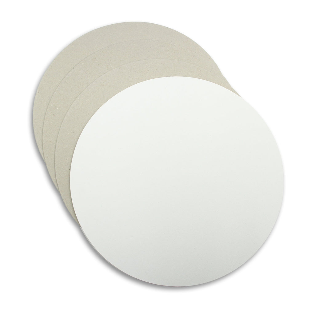 Canvas Board Round 10Inch Dia 230Gsm 2Mm Thick 4Pc Shrink Lb