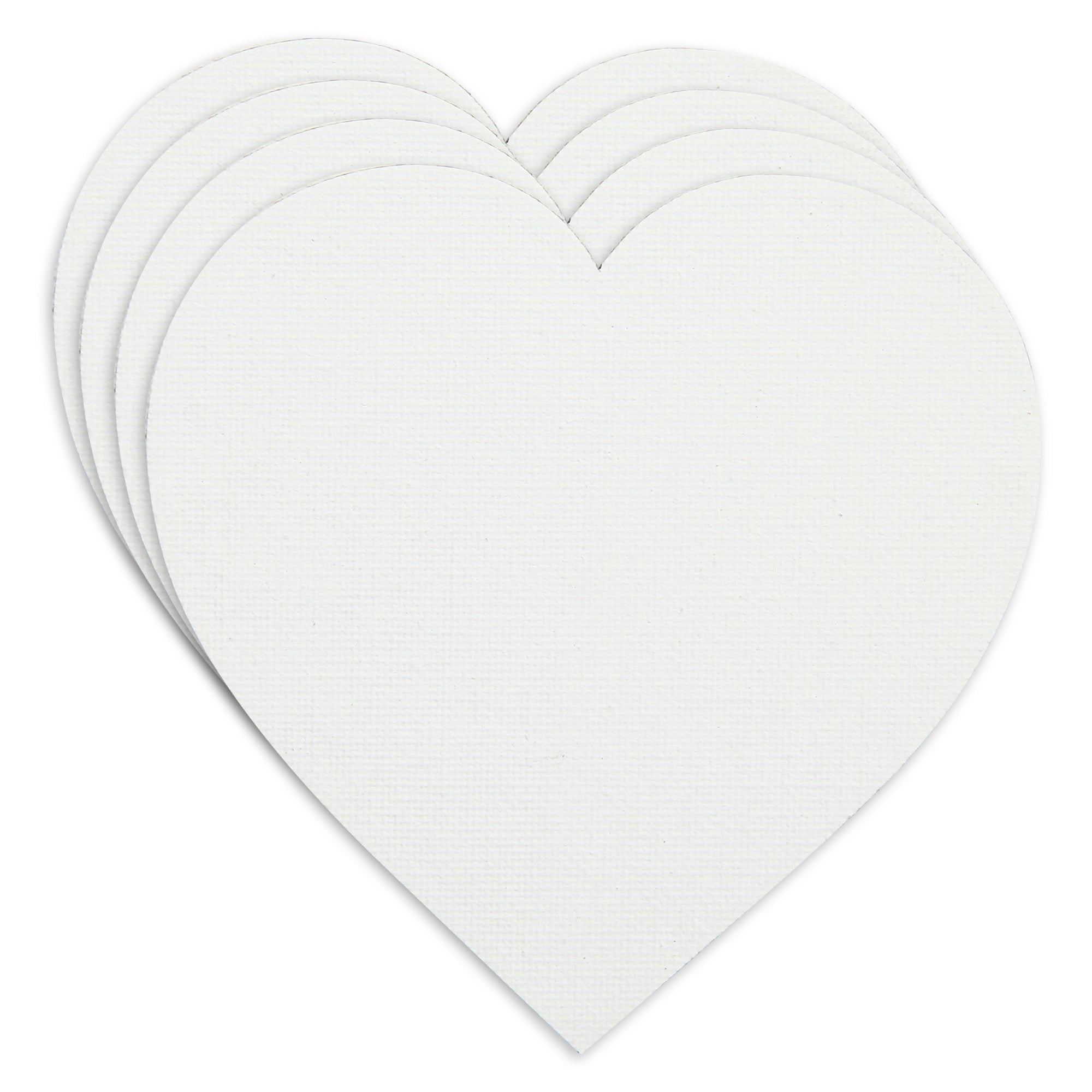 Canvas Board Heart 4 X 4Inch 230Gsm 2Mm Thick 4Pc Shrink Lb