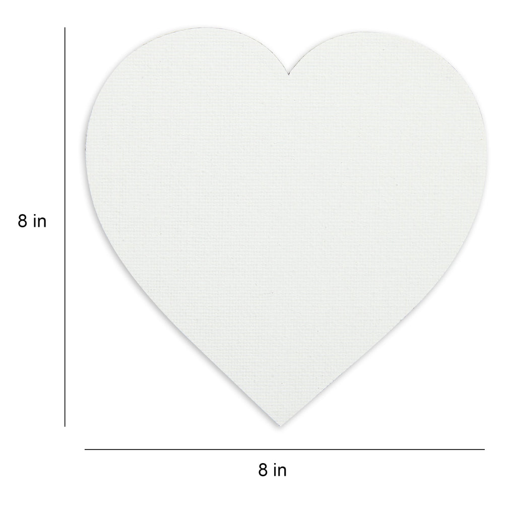 Canvas Board Heart 8 X 8Inch 230Gsm 2Mm Thick 4Pc Shrink Lb