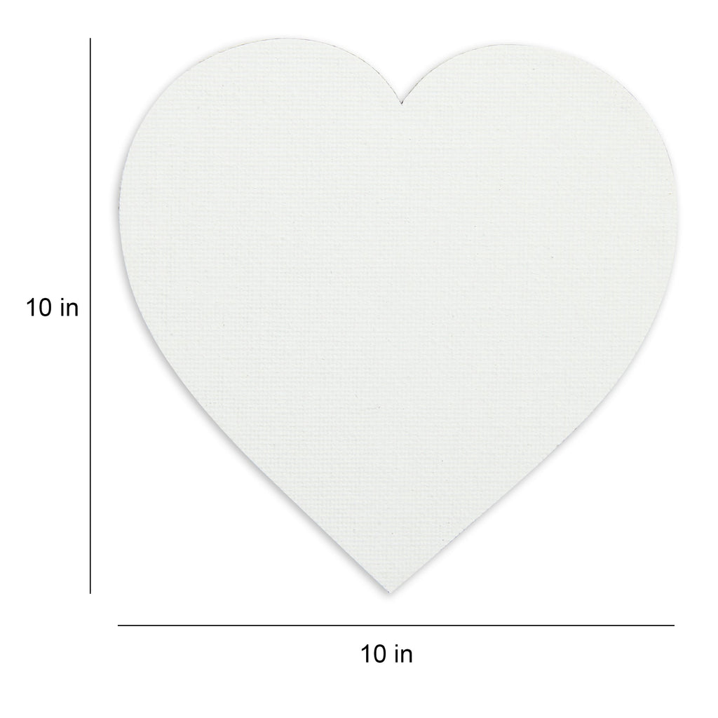 Canvas Board Heart 10 X 10Inch 230Gsm 2Mm Thick 4Pc Shrink Lb