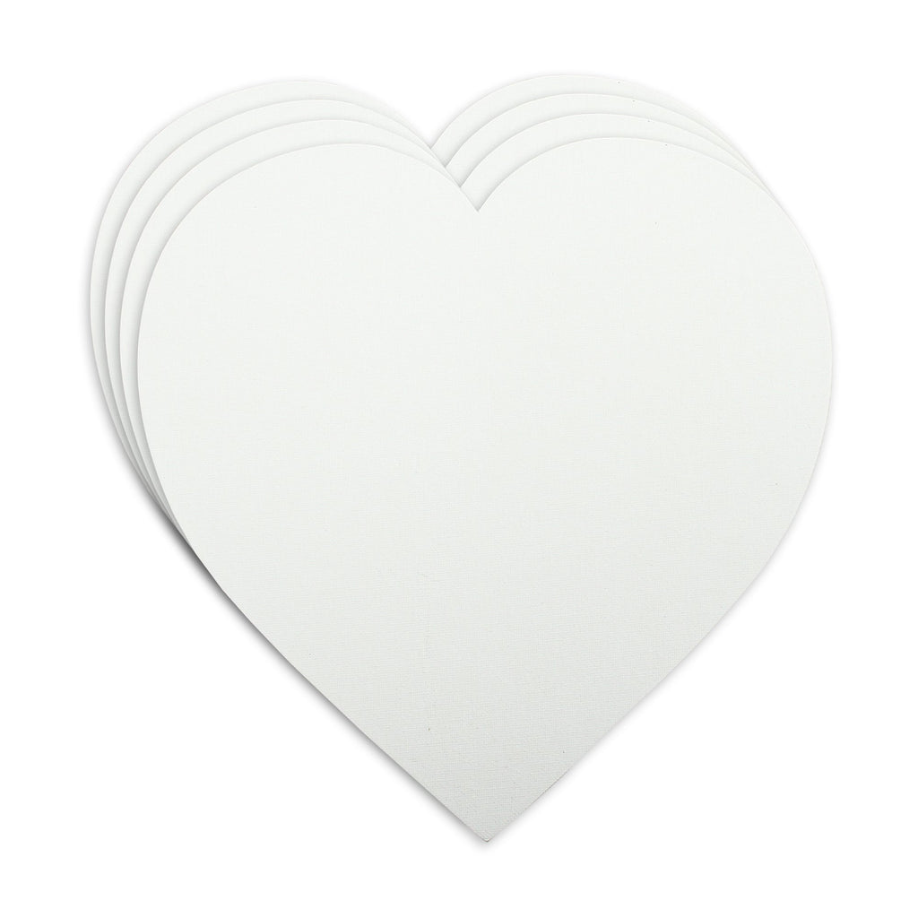 Canvas Board Heart 10 X 10Inch 230Gsm 2Mm Thick 4Pc Shrink Lb