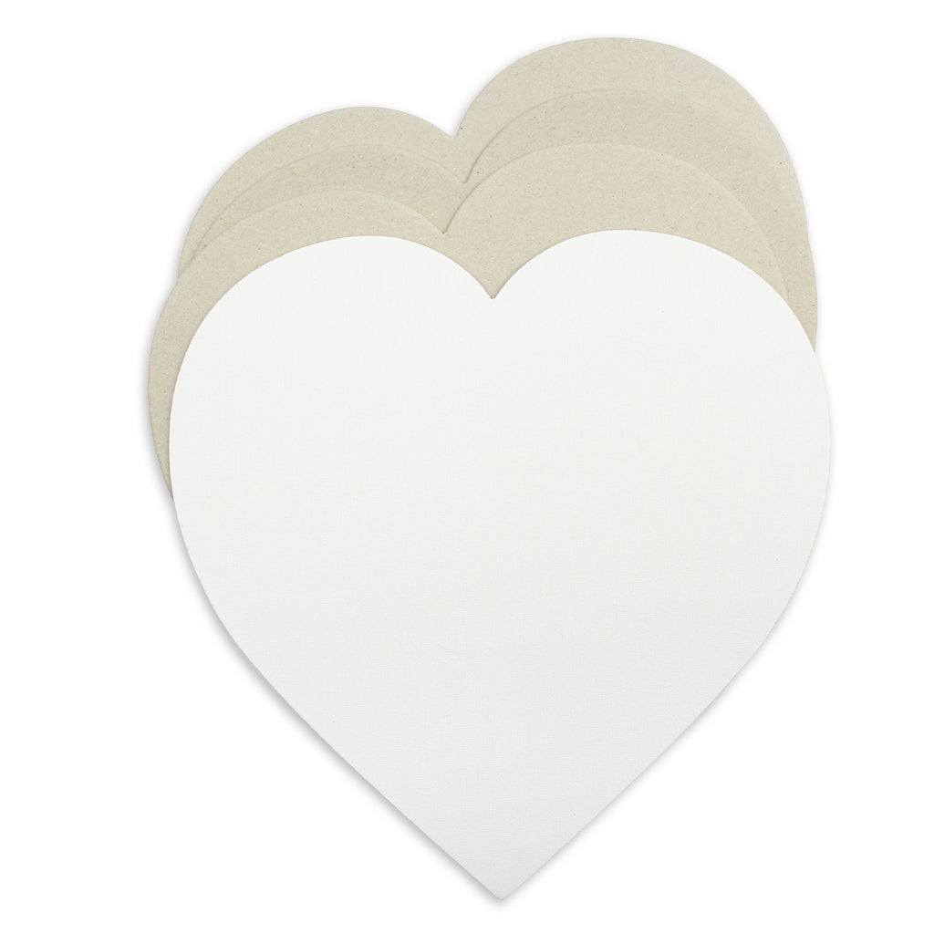 Canvas Board Heart 10 X 10Inch 230Gsm 2Mm Thick 4Pc Shrink Lb