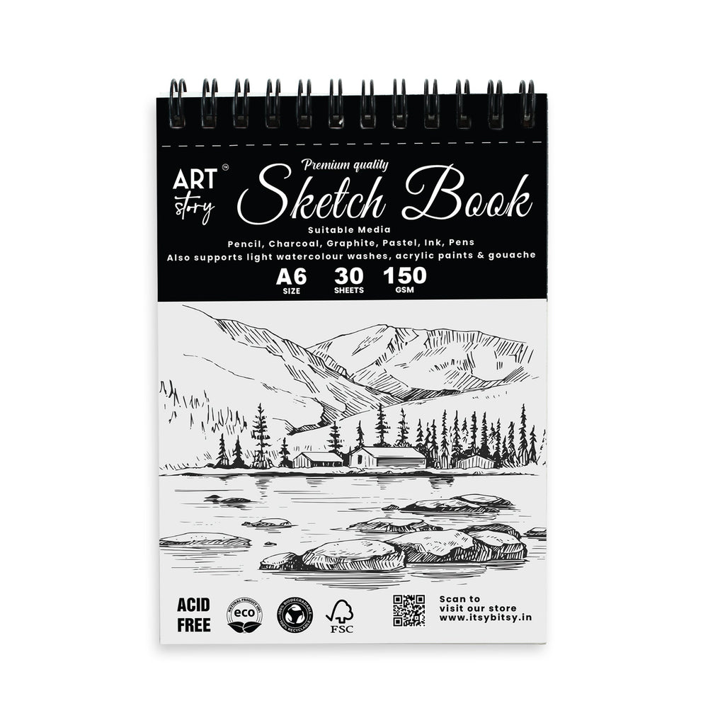 Sketch Book Premium Quality A6 Wire O Binding 150Gsm 30Sheets Lb