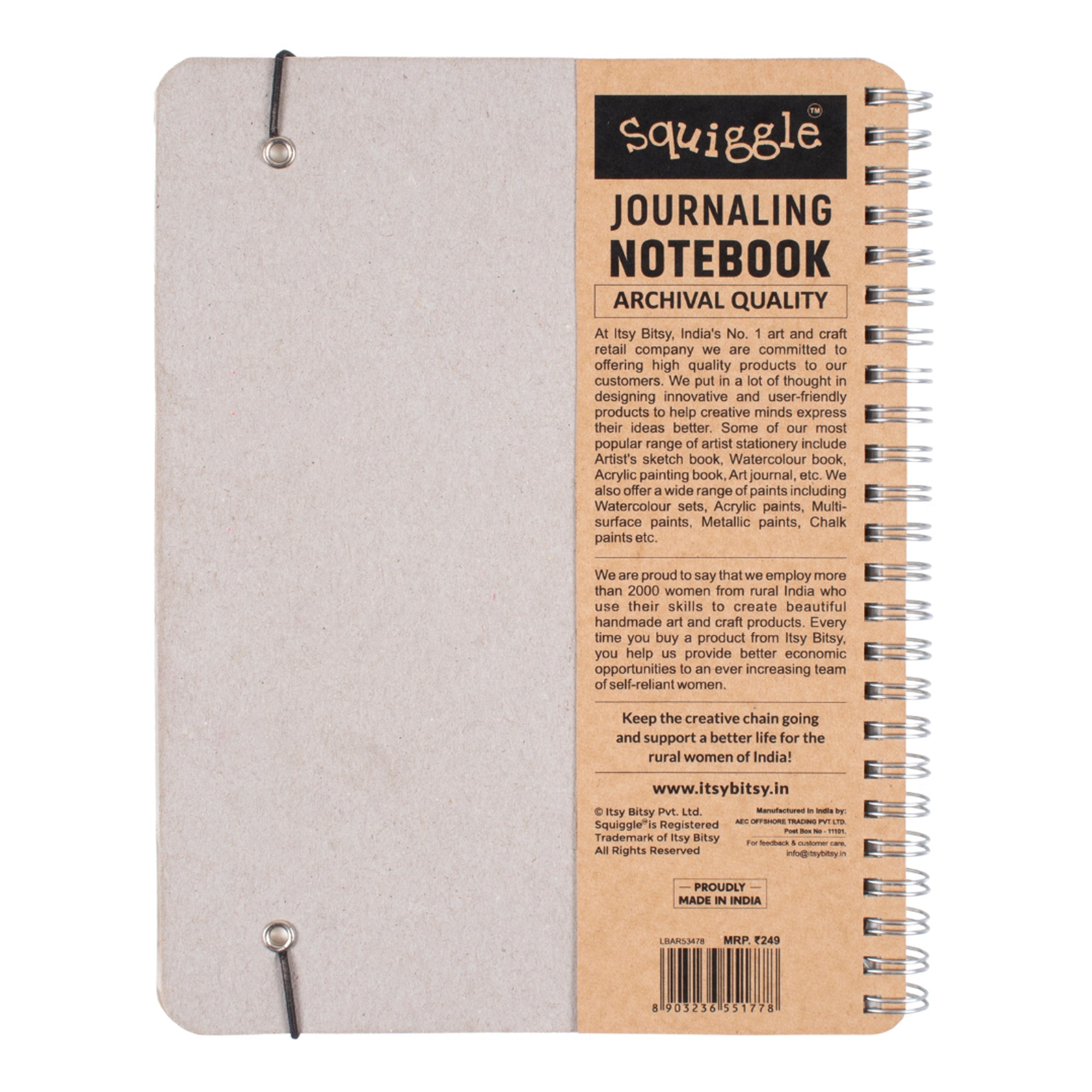 Journaling Notebook Premium Quality A5 Dotted 90Gsm Wiro Squiggle 144Pages Lb