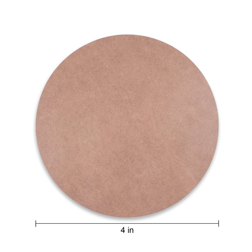 MDF Coaster Round 4Inch Dia 5Mm Thick 1Pc