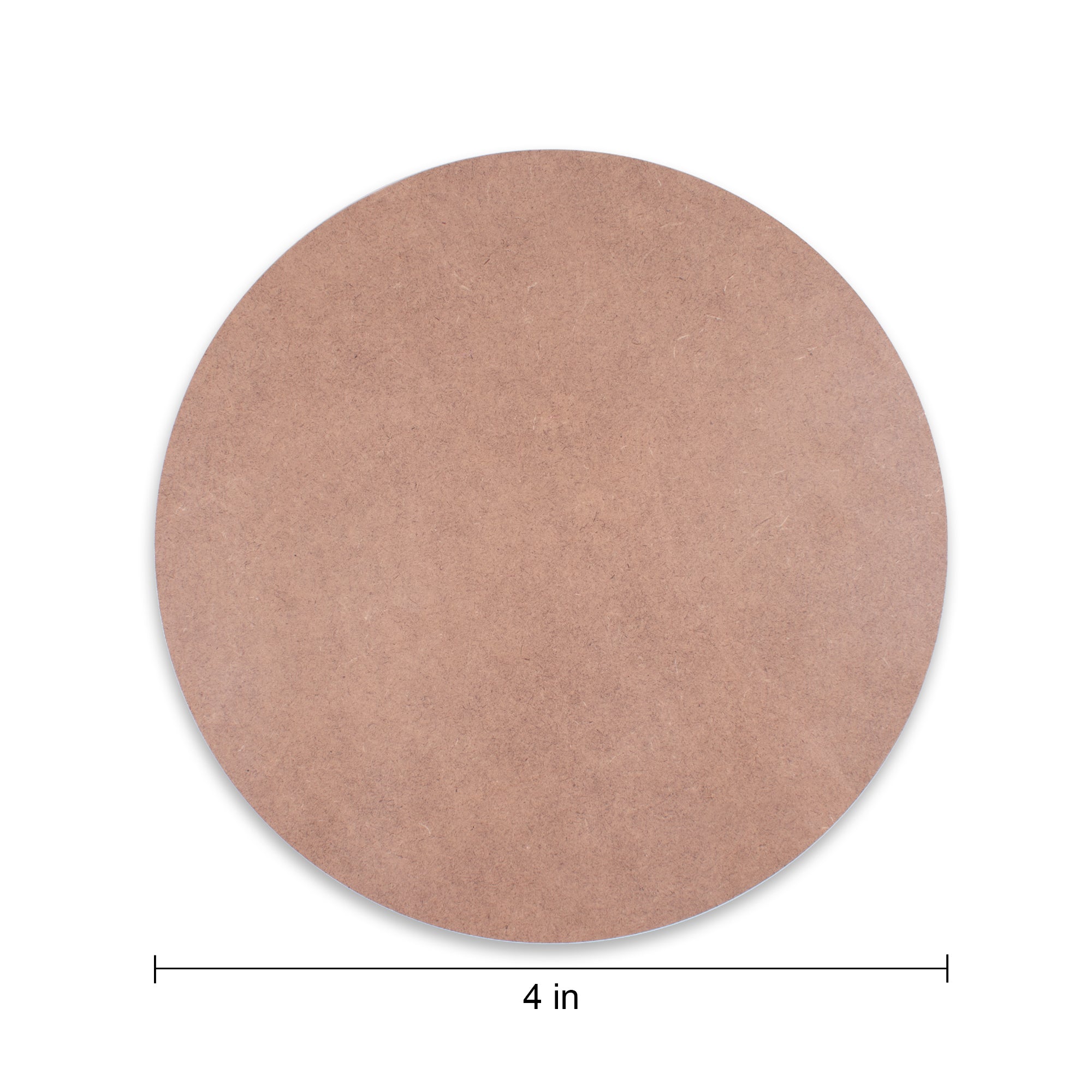 MDF Coaster Round 4Inch Dia 5Mm Thick 1Pc