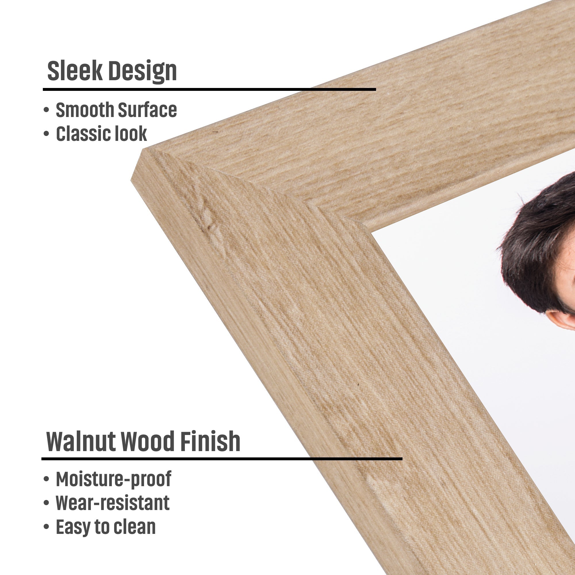 Table Top Photo Frame Walnut 4 X 6Inch 1Pc Sw Lb