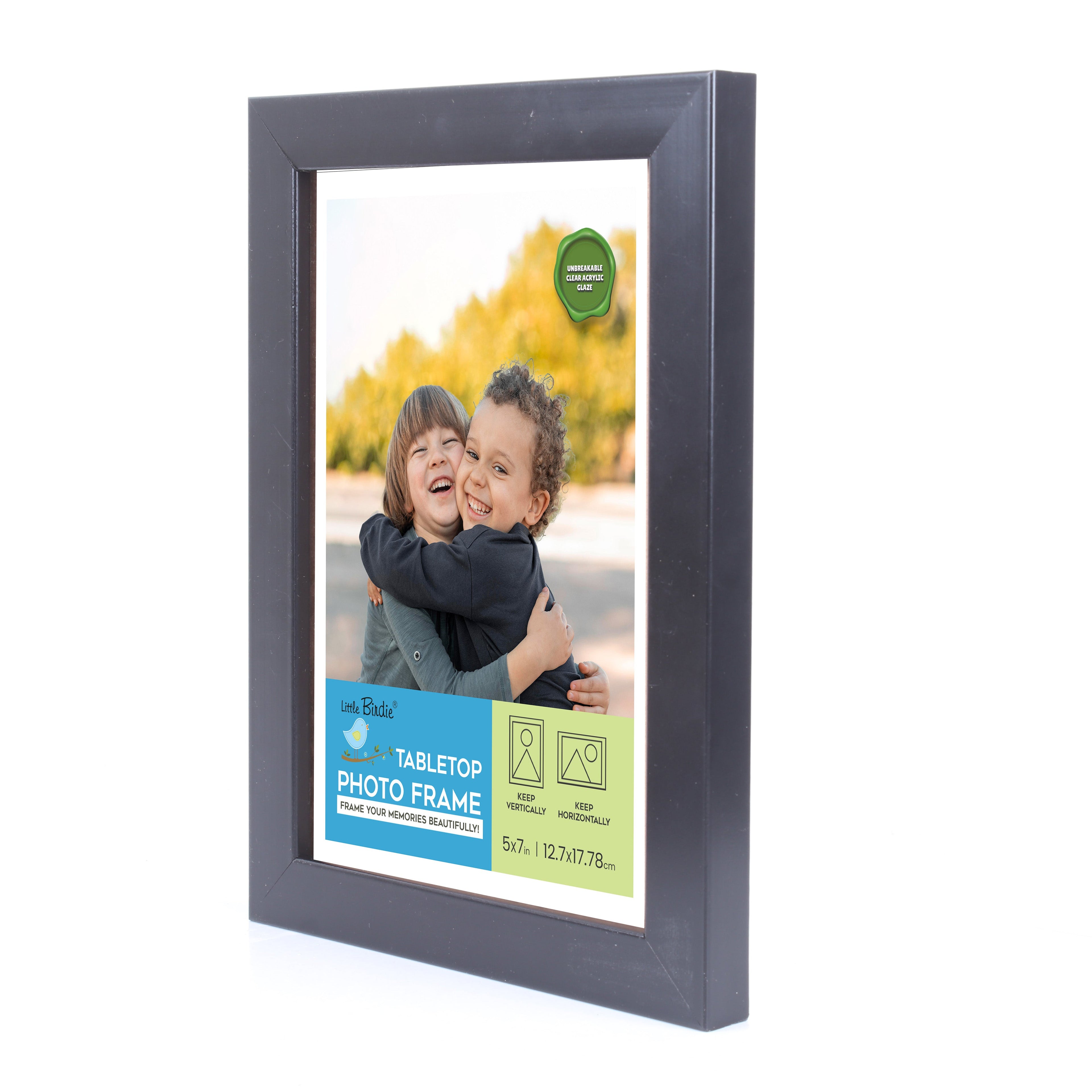 Table Top Photo Frame Narrow Black 5 X 7Inch 1Pc Sw Lb