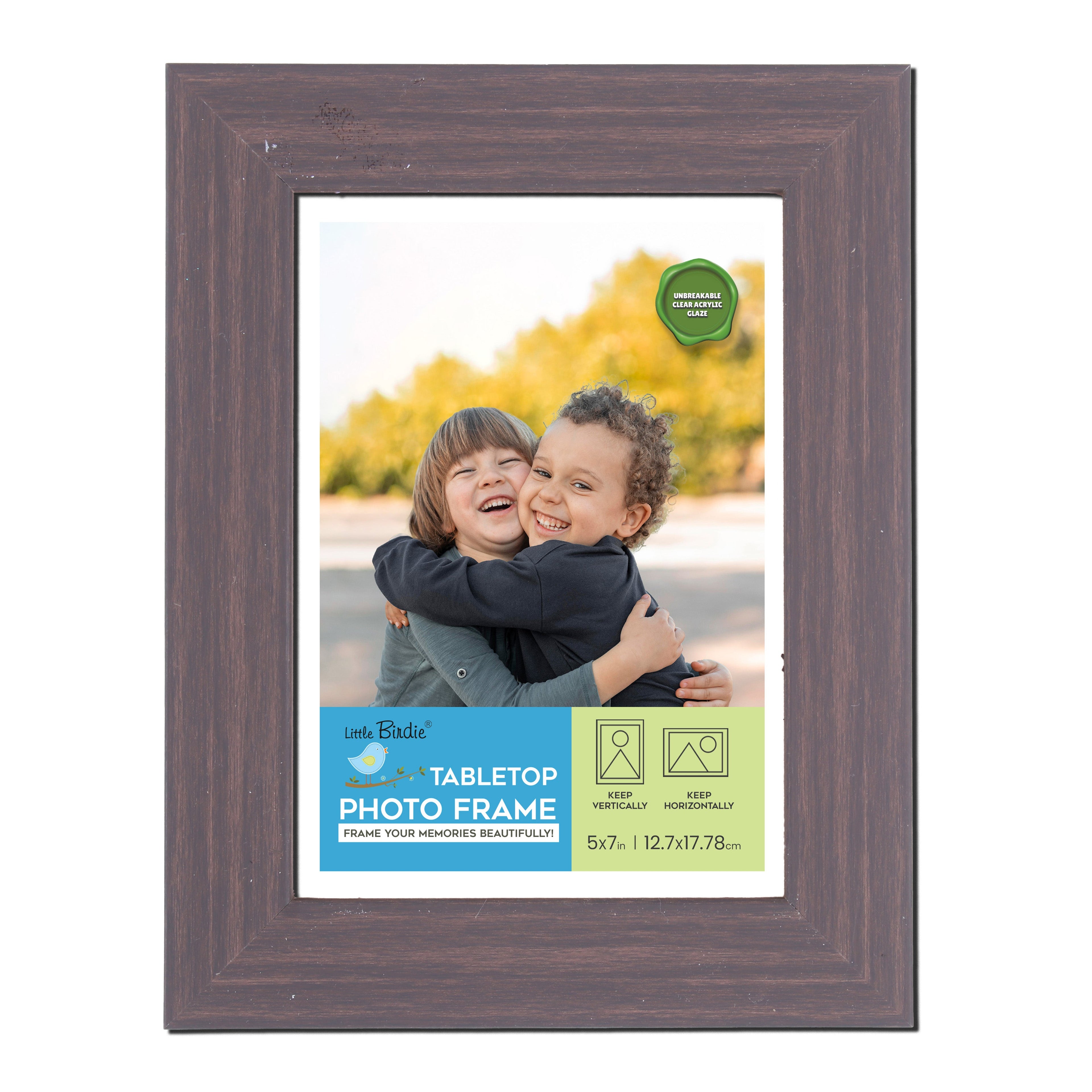 Table Top Photo Frame Rose Wood 5 X 7Inch 1Pc Sw Lb