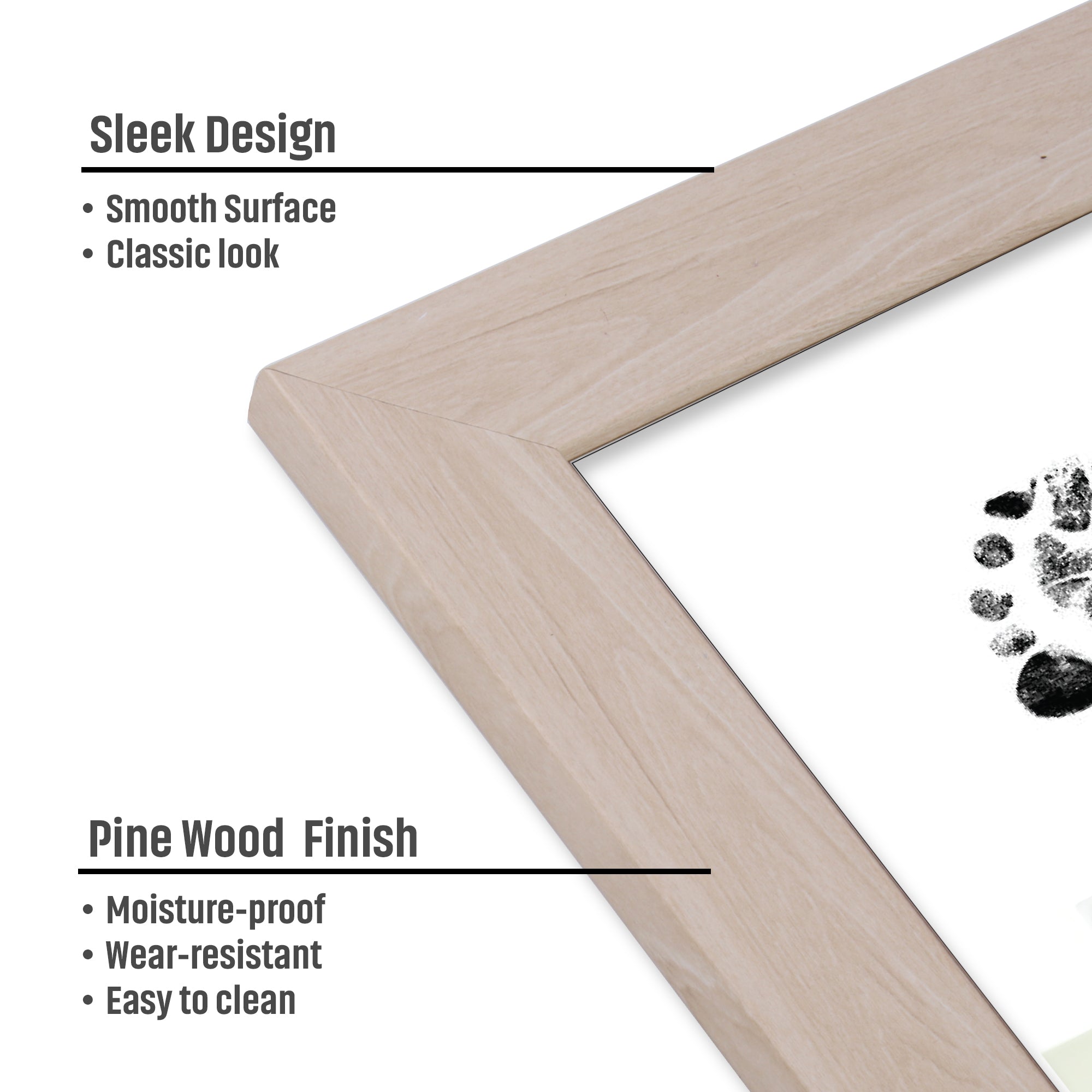 Hand And Foot Photo Frame Pine Wood 6 X 15Inch 1Pc Sw Lb
