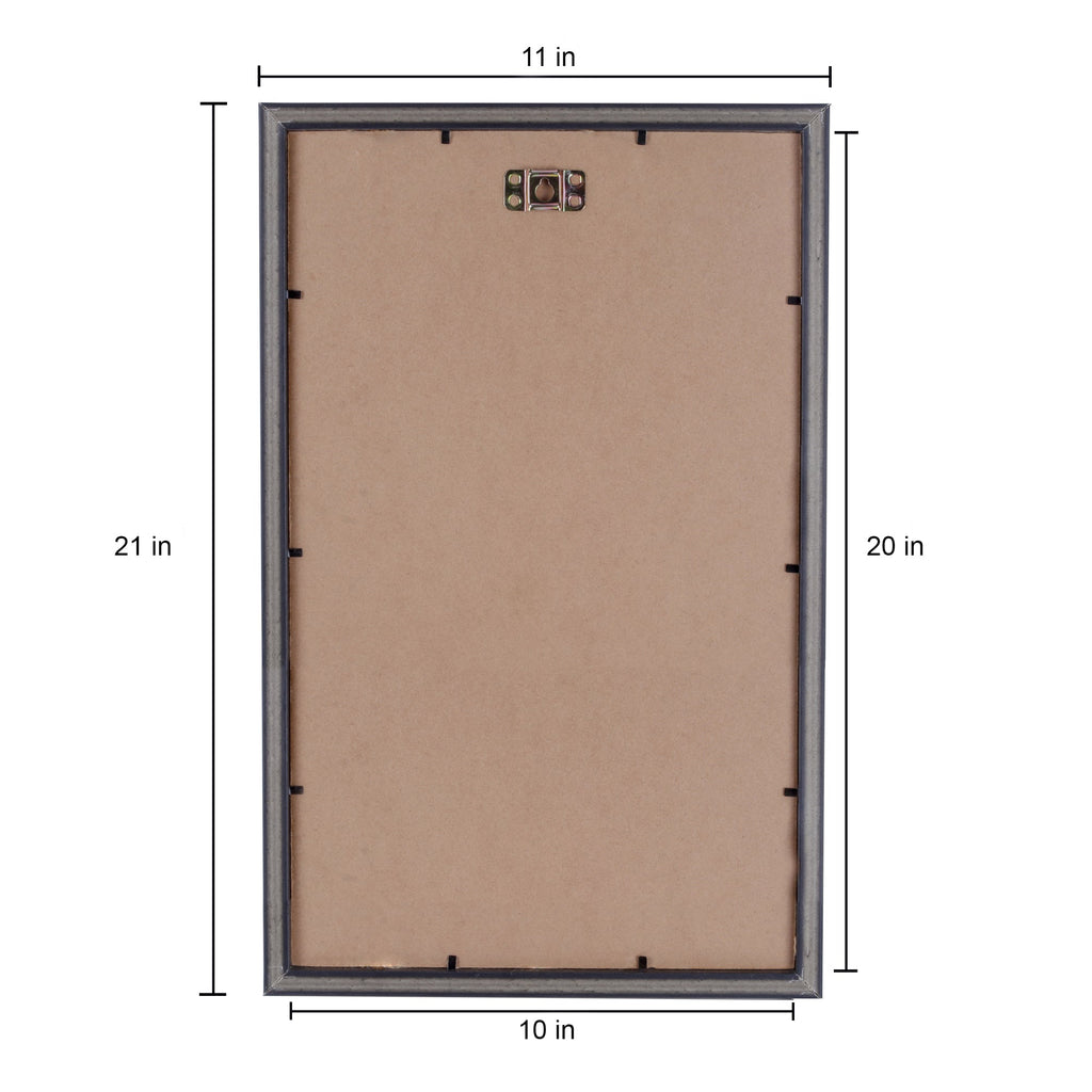 Burlap Photo Frame With 3 Pegs Narrow Black 10 X 20Inch 1Pc Sw Lb