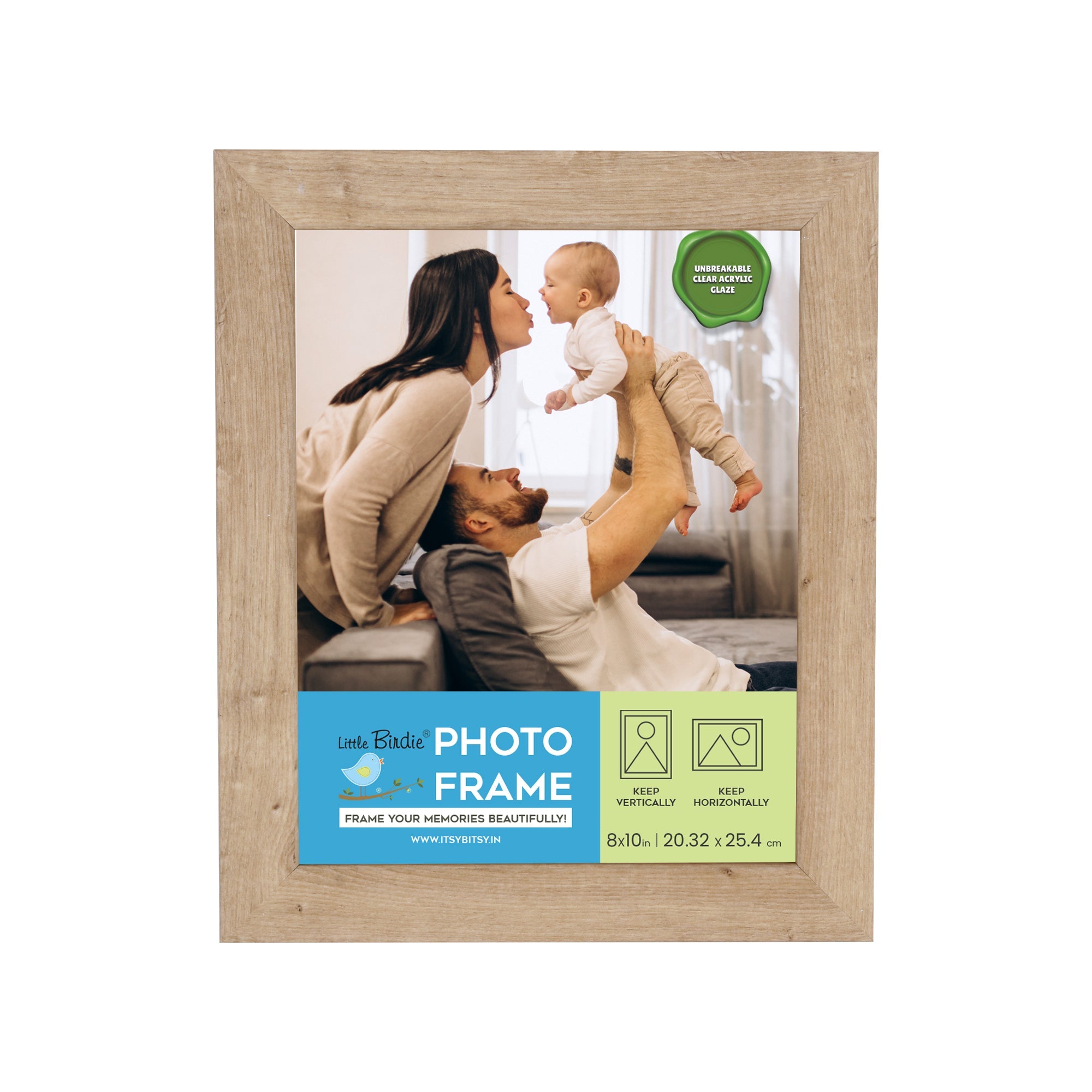 Table Top Photo Frame Walnut 8 X 10Inch 1Pc Sw Lb