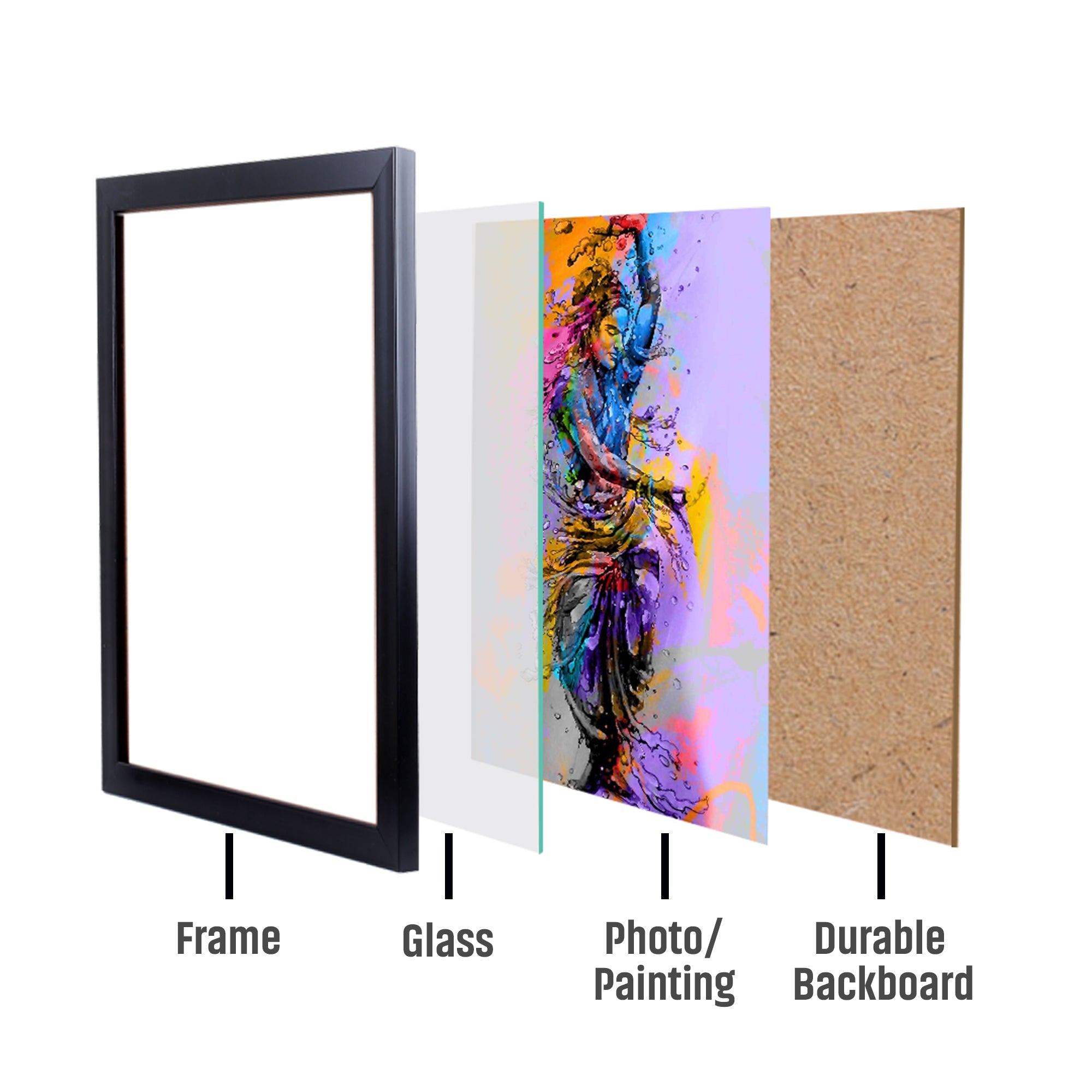 Wall Photo Frame Narrow Black 10 X 12Inch 1Pc